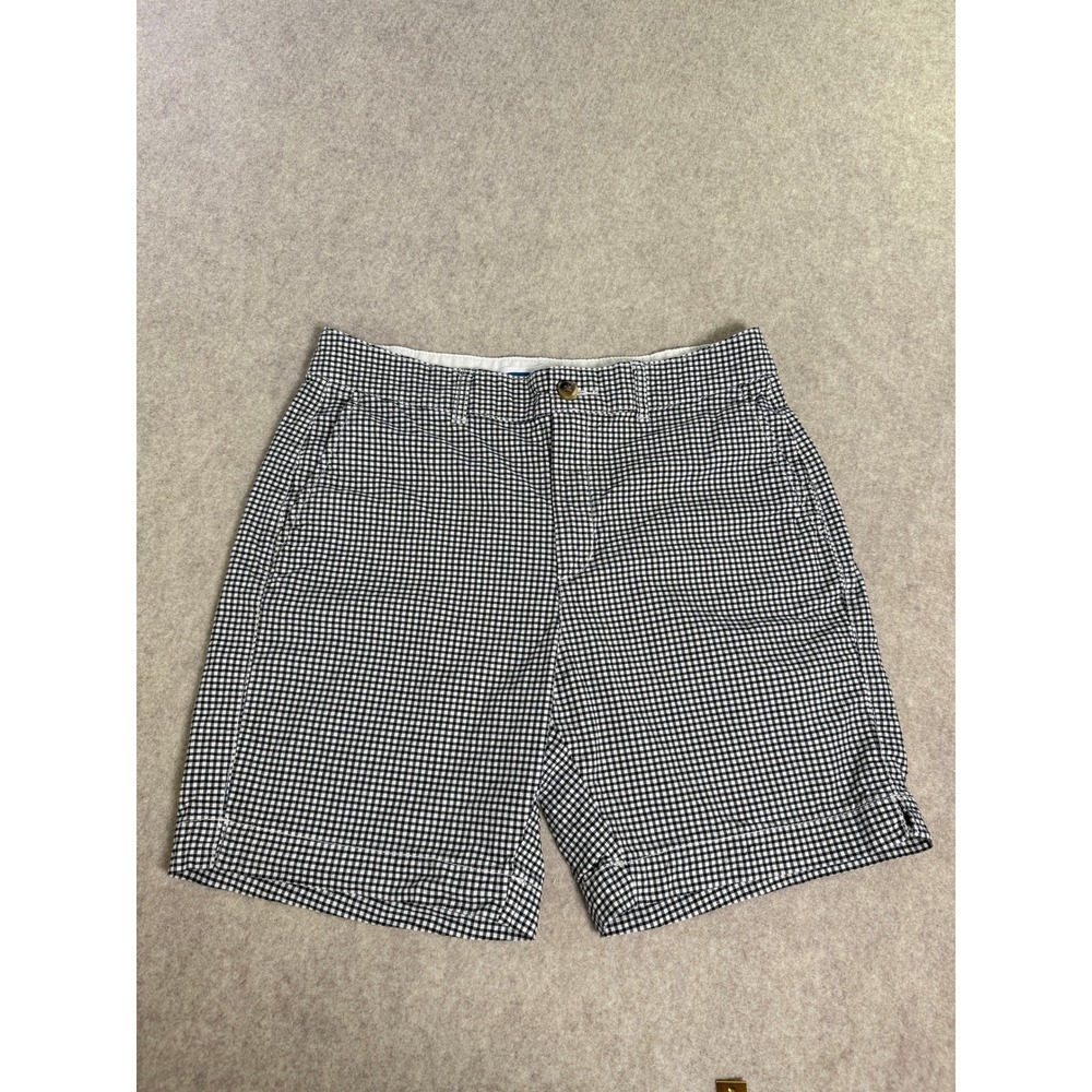 Old Navy Everyday Short High Rise Black White Gingham Plaid Womens 8 Picnic